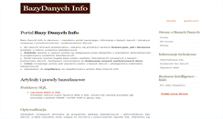 Desktop Screenshot of bazy-danych.info